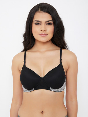 Clovia Women Full Coverage Lightly Padded Bra(Black)