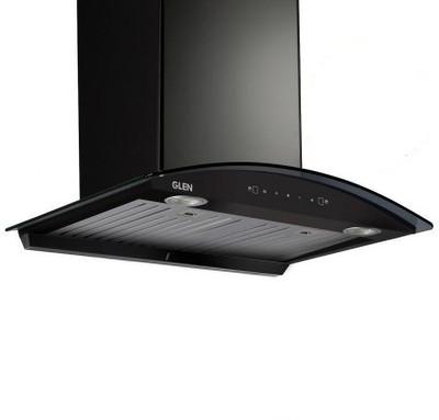 Glen Autoclean Chimney GL 6066 60cm 1200m3/hr Motion Sensor Control Auto Clean Wall Mounted Black 1200 CMH Chimney