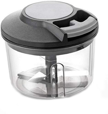 AKSHAR 650ml Handy Plastic Chopper with Pull Cord Technology and 3 Stainless Steel Blad Vegetable & Fruit Chopper(1 650ml Handy Plastic Chopper with Pull Cord Technology)