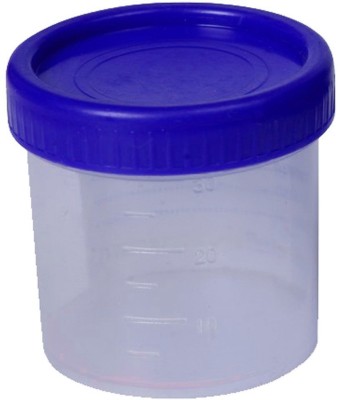 MEDSOR IMPEX Polypropylene Utility Container  - 30 ml(Pack of 100, Clear, Blue)