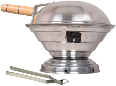 Remino Aluminum Tandoor Bati Maker Baking Oven, 22 Cm X 17 Cm X 30 Cm, 1 Piece, Silver Gas Tandoor, Barbecue Grill Food Steamer Induction Bottom Cookware Set(Aluminium, 1 - Piece)