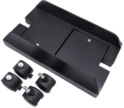 Frackson Black Adjustable Heavy Duty Computer CPU Trolley & Wheels. CPU Holder(Plastic)