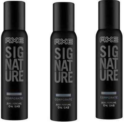 AXE Signature Corporate Deodorant Spray - For Men (122 ml) pack of 3 Body Spray  -  For Men(366 ml, Pack of 3)