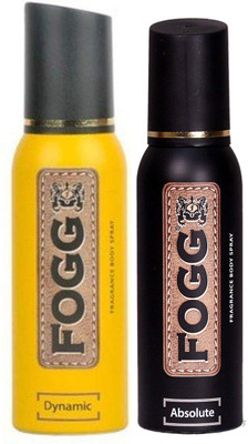 FOGG Absolute & Dynamic Body Spray  -  For Men(120 ml, Pack of 2)