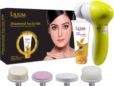 LILIUM Diamond Facial Kit With Gold Face Wash60ml & Face Massager(140 g)