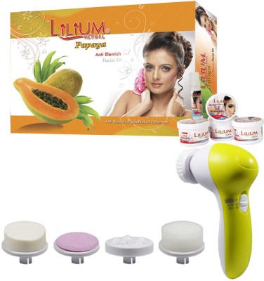 LILIUM Papaya Facial Kit 180gm With Face Massager(180 g)