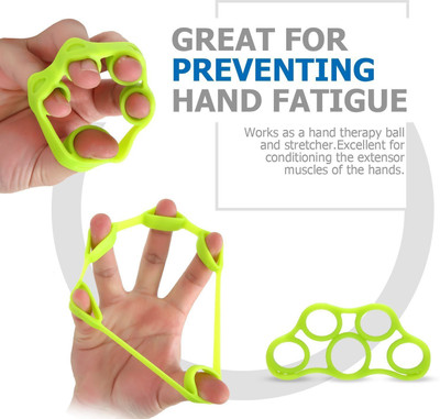 Owlix (2PC) Hand Strengthener Finger Stretcher Hand Grip/Fitness Grip(Green)