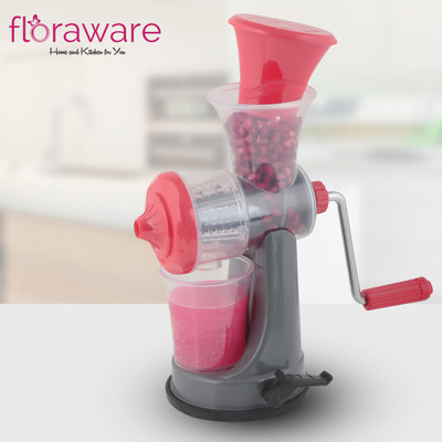 Floraware Plastic Hand Juicer Fruit & Vegetable Nano Manual Juicer , Red(Red Pack of 1)