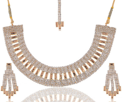 Bhagya Lakshmi Alloy White Jewellery Set(Pack of 1)