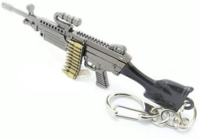 MASHKI PUBG THEME PREMIUM KEY CHAIN AWM M249 Sniper Gun Keychain for gift for boys / Player Unknown Battle Ground PUBG Key chain Key Chain