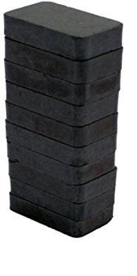 pullox Rectangular 40 x 25 x 10 mm Ferrite, 10 nos (Black) Multipurpose Office Magnets Pack of 10
