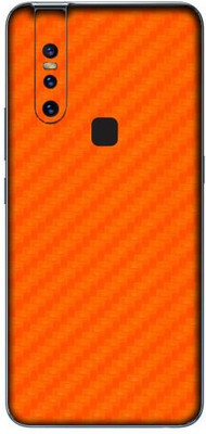 Orgic India Vivo V15 Pro Mobile Skin(Carbon Orange)