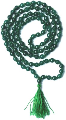 Mautik Yogesh Sadiwala Arihant Handicraft Certified Green Jade Mala 8mm Beads Size 108+1 = 109 Beads , Green Jade mala Certified Tourmaline Stone Necklace