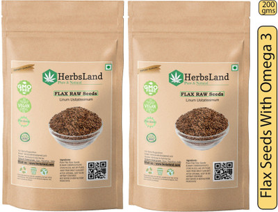 HerbsLand Flax Seed - With Omega 3 | Anit Oxidant - Linum Usitatissimum (Alsi) Seed Seed(200 per packet)