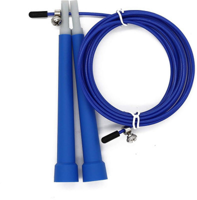 A.K Speed Skipping Rope for Men-Women|9Feet Long Adjustable Steel Cable Wire Jump Rope Speed Skipping Rope(Blue, Length: 320 cm)