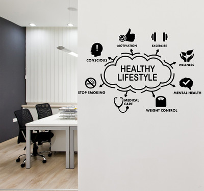 Littlebuds 80 cm Healthy Life Style Removable Sticker(Pack of 1)