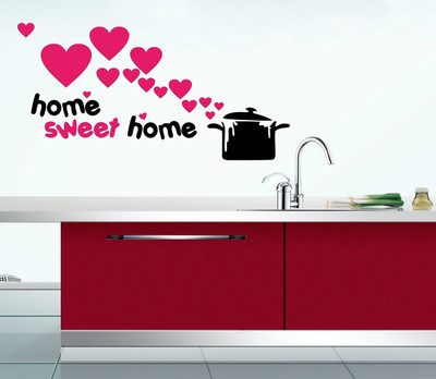 HAPPYSTICKY 100 cm Home Sweet Home Removable Sticker(Pack of 1)