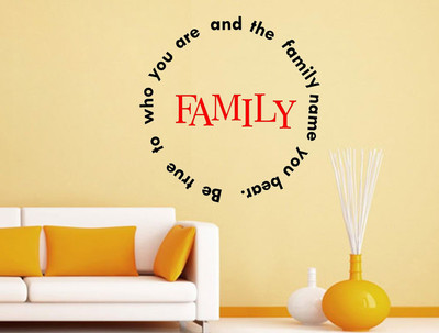 HAPPYSTICKY 90 cm Family Removable Sticker(Pack of 1)