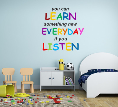 HAPPYSTICKY 55 cm Quotes Removable Sticker(Pack of 1)