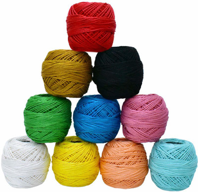 gujarat impex multicolor Thread(20 m Pack of10)