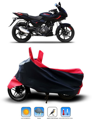Shelterhub Enterprises Two Wheeler Cover for Bajaj(Pulsar 180 DTS-i, Black)