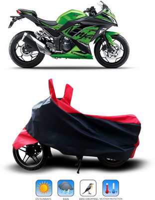 Shelterhub Enterprises Two Wheeler Cover for Kawasaki(Ninja 300, Black)