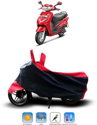 Shelterhub Enterprises Two Wheeler Cover for Hero(Duet, Red, Black)