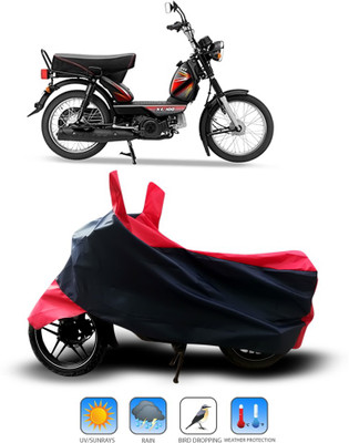 Shelterhub Enterprises Two Wheeler Cover for TVS(Red, Black)