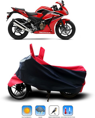 Shelterhub Enterprises Two Wheeler Cover for Honda(Black, Red)