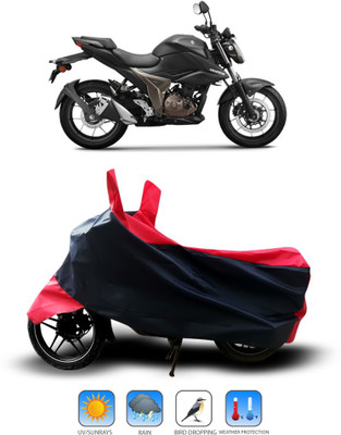 Shelterhub Enterprises Two Wheeler Cover for Suzuki(Gixxer SF, Black)