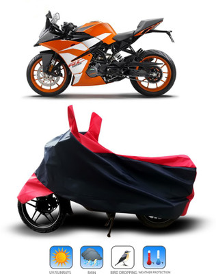 Shelterhub Enterprises Two Wheeler Cover for KTM(Black, Red)