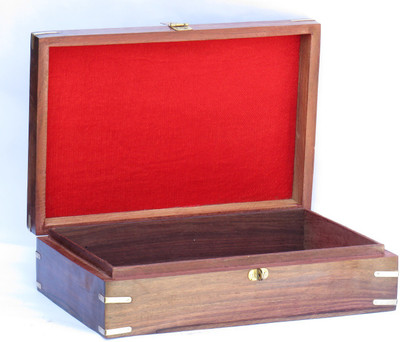 WOODINO 12x8 inch Sheesham Handicraft Carving Work Big Box Makeup and Jewellery Vanity Box(Brown)