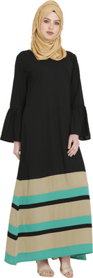Momin Libas Polyester Solid Abaya(Multicolor)