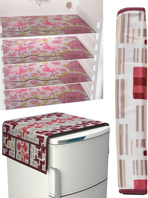 YELLOW WEAVES Fridge Mat(Width: 28 cm, Red)