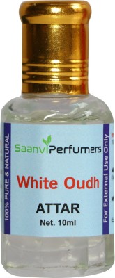 Saanvi perfumers White Oudh Attar 10ML For Unisex, Pure & Natural Real Long Lasting Fragrance (Non-Alcoholic) (oud) Floral Attar(Oud (agarwood))
