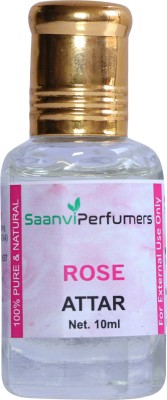 Saanvi perfumers Rose Attar 10ML For Unisex, Pure & Natural Real Long Lasting Fragrance (Non-Alcoholic) ( Attar) Floral Attar(Rose)