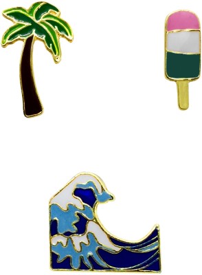 FURE Cool Beach Enamel Pins Brooch(Multicolor)