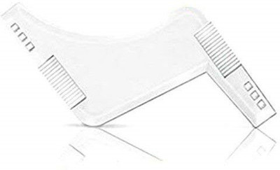 AlexVyan New Transparent Beard Shaping Template and Beard Comb All-In-One Tool for Men