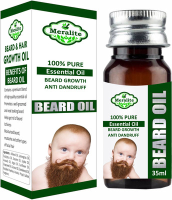 Meralite Beard Growth Oil for man instant beard makeover Hair Oil(35 ml)