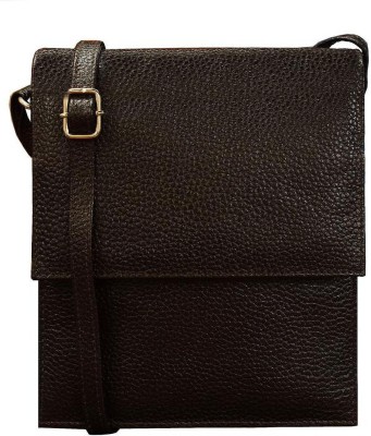 ABYS Brown Shoulder Bag Genuine Leather Dark Brown Men And Women Messenger Bag