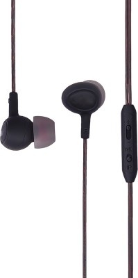 Helo Kuki Powerful Extra Bass Wired Headphone Wired Headset(Black, In the Ear)