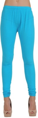 TT Churidar Length Western Wear Legging(Blue, Solid)