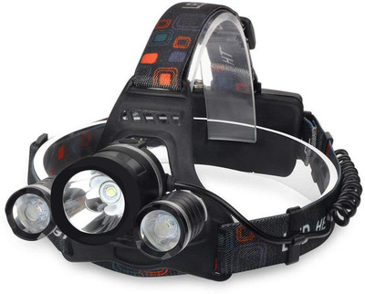 N2K2 Enterprise Led Headlamp for Bicycle/Waterproof Headlight with Rechargeable Batteries LED Headlamp(Black)