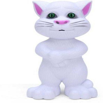 AS TRADERS Tom Cat Talking with Wonderful Voice Recording, Musical Toys_As-102(White)