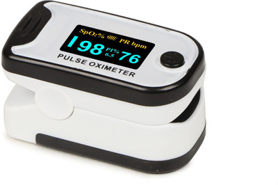 NISCOMED Fingertip Pulse Oximeter with Audio Visual Alarm Now With Metal Box. Pulse Oximeter(Ebony Black)