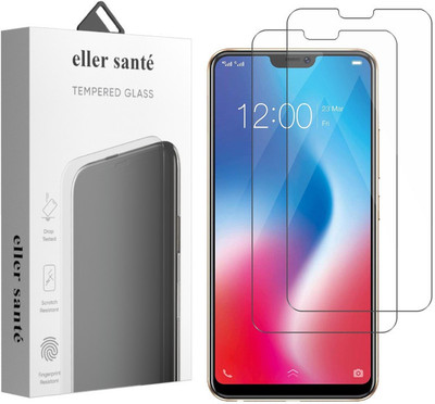 eller santé Edge To Edge Tempered Glass for Vivo V9(Pack of 2)