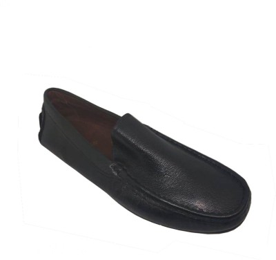 JL Collections Black Mocassin Formal Shoe Mocassin For Men(Black)