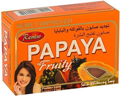 RENEW Papaya Herbal Fruity Soap for Skin Whitening for Instant Glow(135 g)