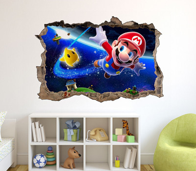 HAPPYSTICKY 70 cm Super Mario 3d Removable Sticker(Pack of 1)