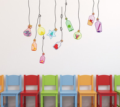 HAPPYSTICKY 110 cm Colorfull Removable Sticker(Pack of 1)